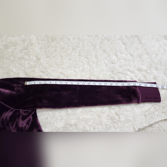 Athleta Cloud Fleece Jacket Size Med Spiced Cabernet Cozy Teddy Plush Full-Zip - Picture 9 of 12